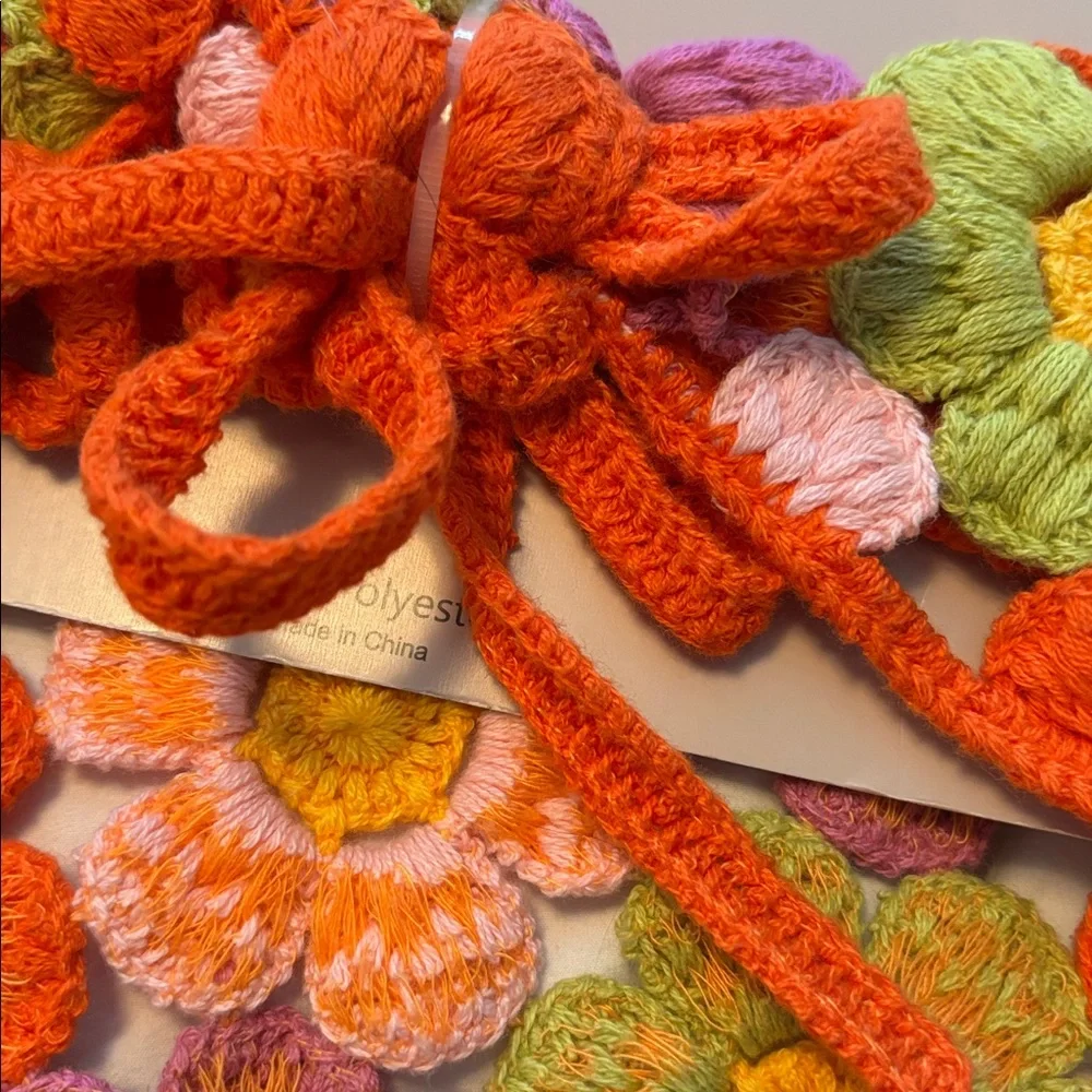 NWT Piper K Floral Crochet Headscarf bandana
